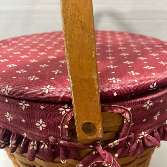 VINTANGE LONGABERGER BASKETS SEWING BASKET - Picture 7 of 15